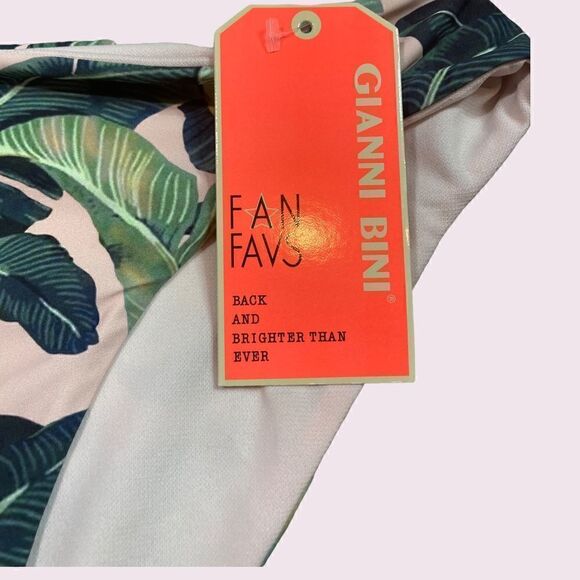 NWT Gianni Bini Green Leaf Bikini Bottom Only - Picture 3 of 7